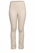 Vince Cream Ponte Knit Slim Pull-On Trousers