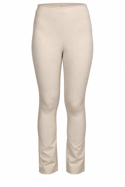 Vince Cream Ponte Knit Slim Pull-On Trousers