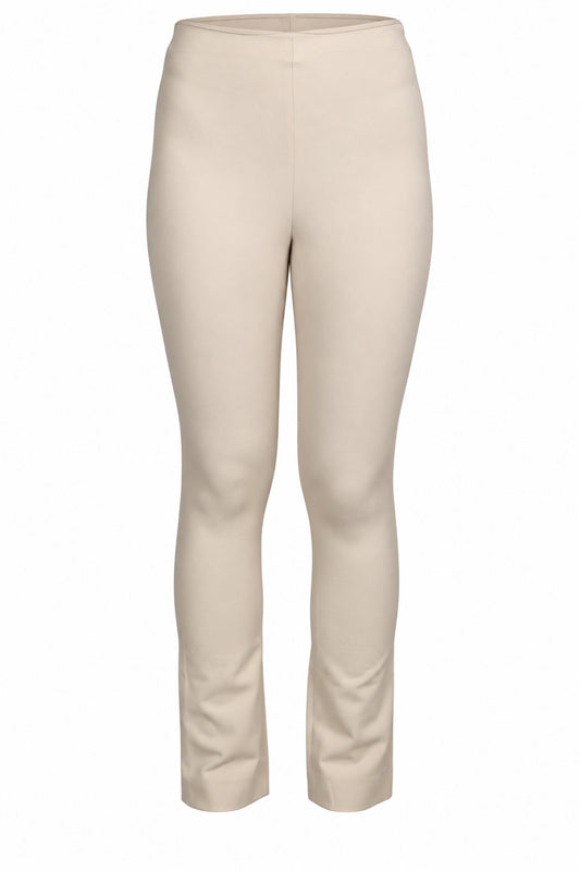 Vince Cream Ponte Knit Slim Pull-On Trousers