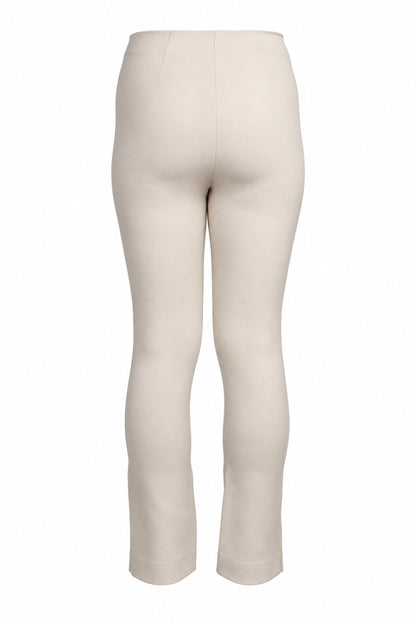 Vince Cream Ponte Knit Slim Pull-On Trousers