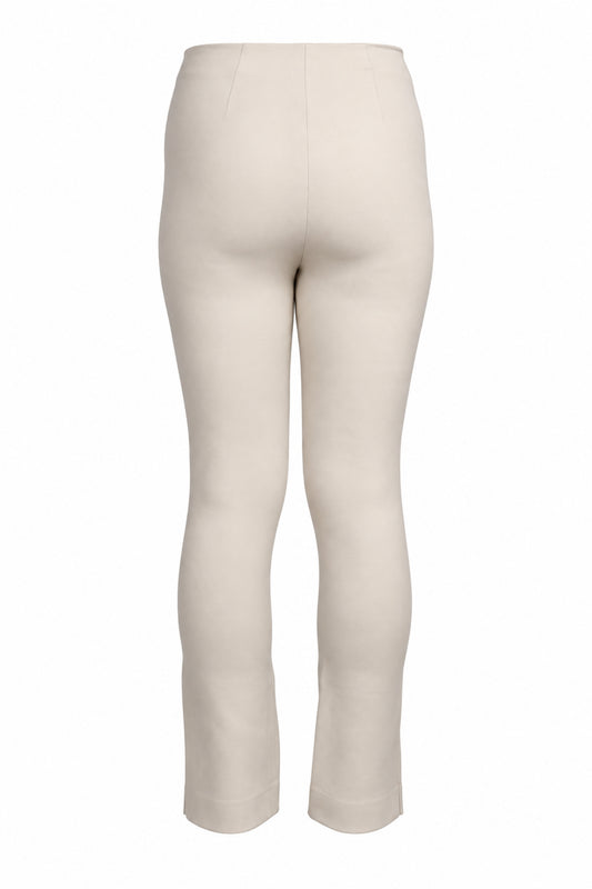Vince Cream Ponte Knit Slim Pull-On Trousers