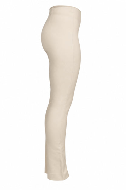Vince Cream Ponte Knit Slim Pull-On Trousers