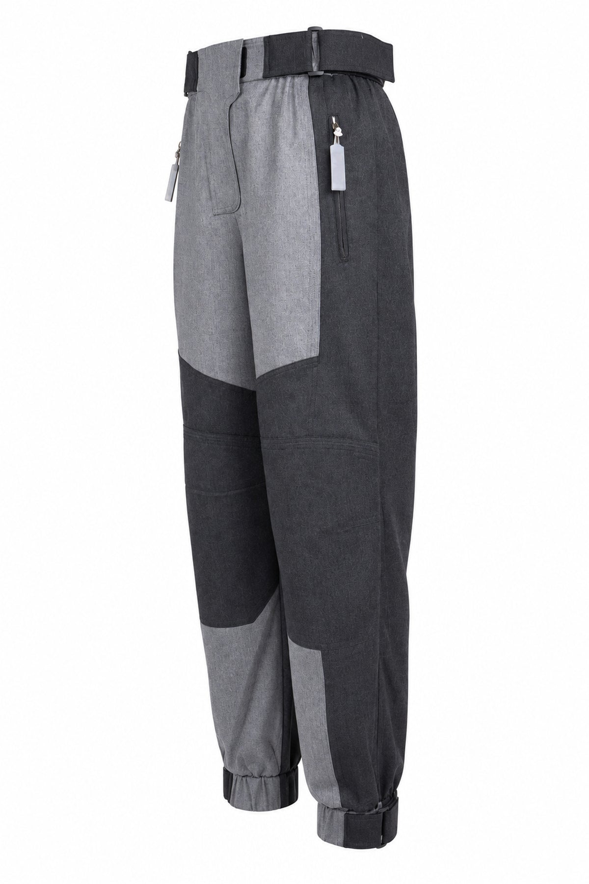 Stella McCartney Grey Wool Panelled Cargo Joggers