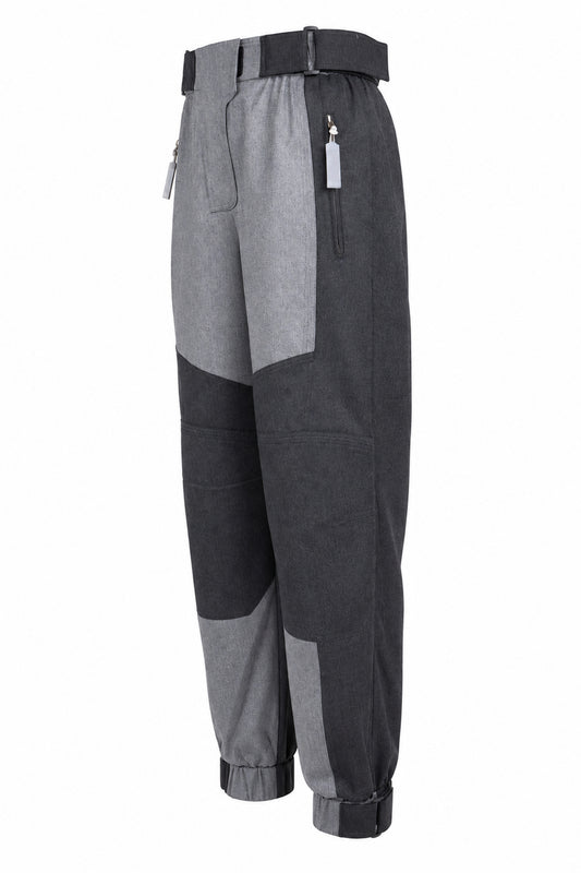 Stella McCartney Grey Wool Panelled Cargo Joggers