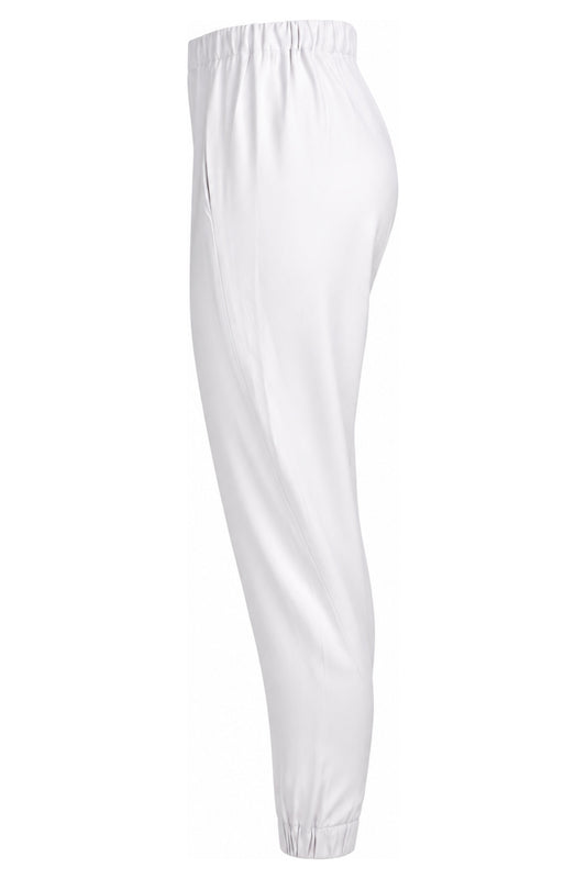 Babaton Light Grey Crepe Pull-On Jogger Trousers
