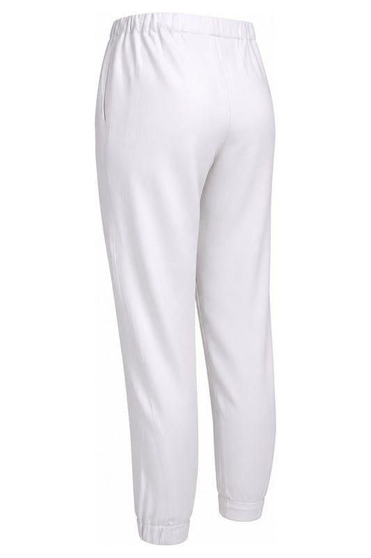 Babaton Light Grey Crepe Pull-On Jogger Trousers