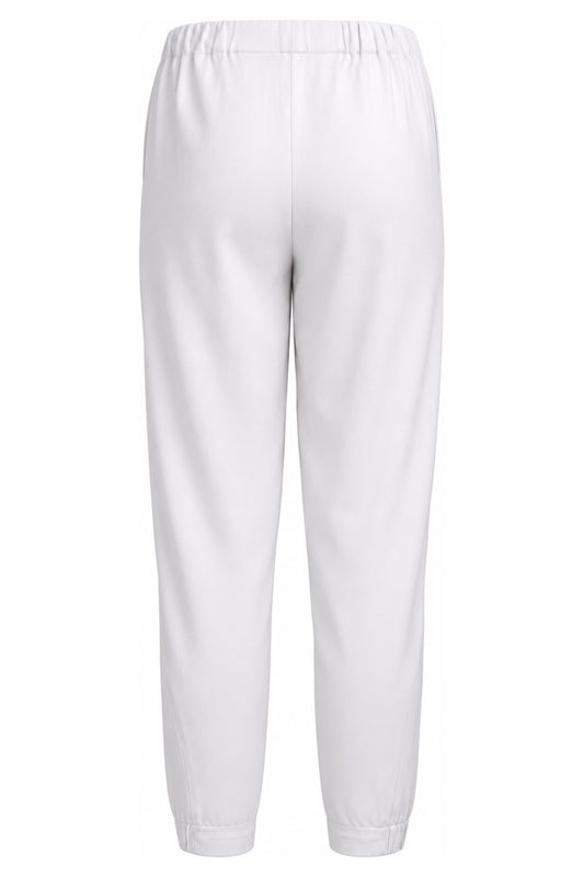 Babaton Light Grey Crepe Pull-On Jogger Trousers