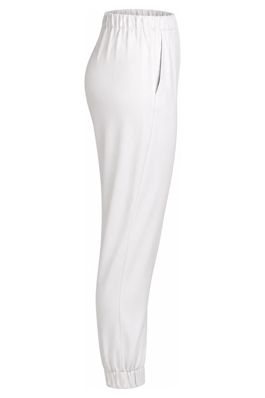 Babaton Light Grey Crepe Pull-On Jogger Trousers