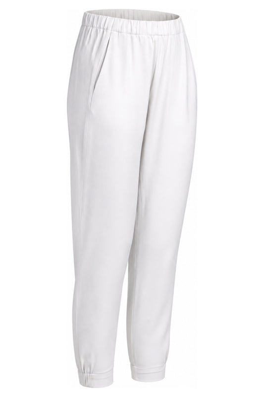 Babaton Light Grey Crepe Pull-On Jogger Trousers