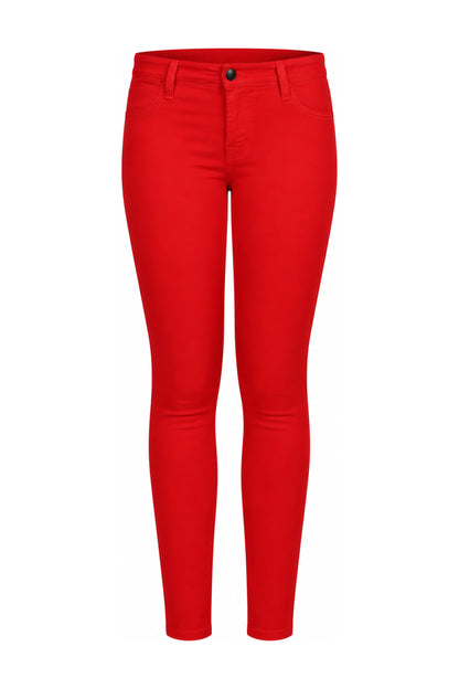 J Brand Red Stretch Denim Super Skinny Jeans