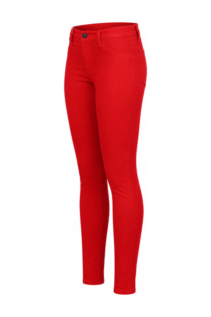 J Brand Red Stretch Denim Super Skinny Jeans