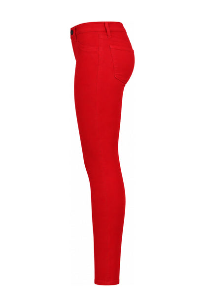 J Brand Red Stretch Denim Super Skinny Jeans