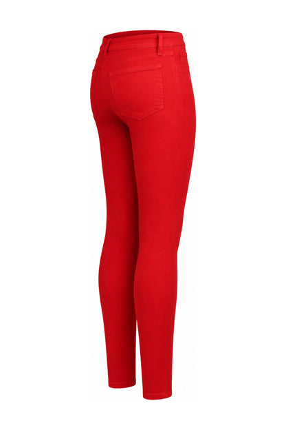 J Brand Red Stretch Denim Super Skinny Jeans