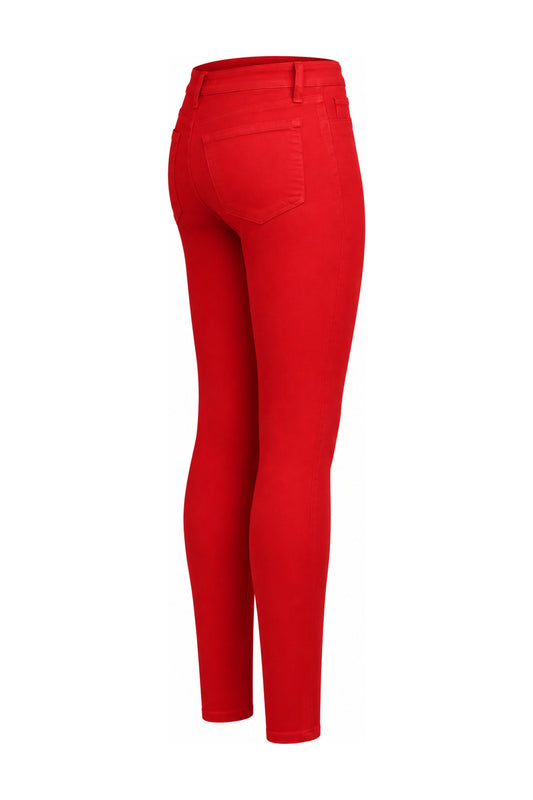 J Brand Red Stretch Denim Super Skinny Jeans