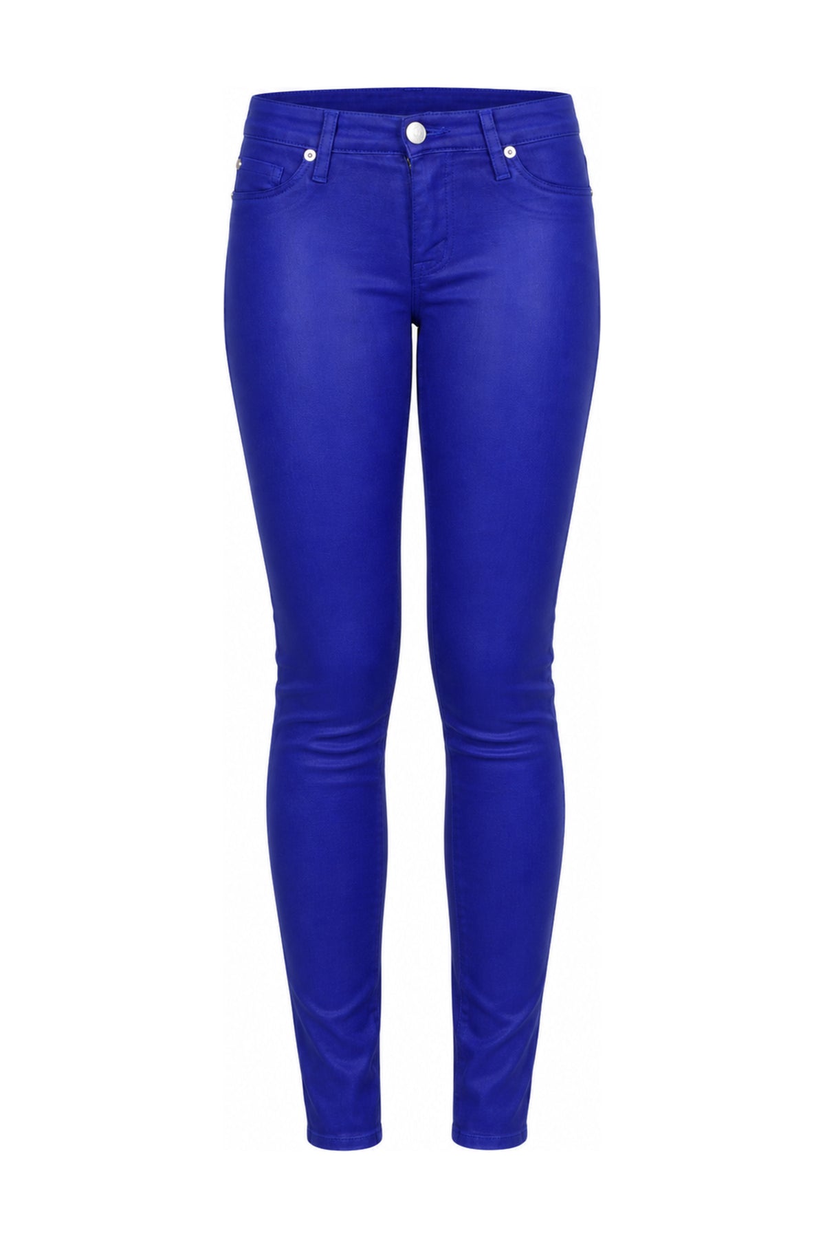 Hudson Krista Cobalt Blue Coated Super Skinny Jeans