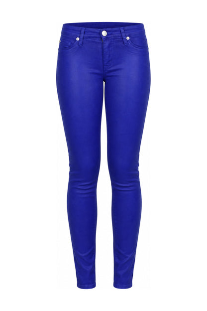 Hudson Krista Cobalt Blue Coated Super Skinny Jeans