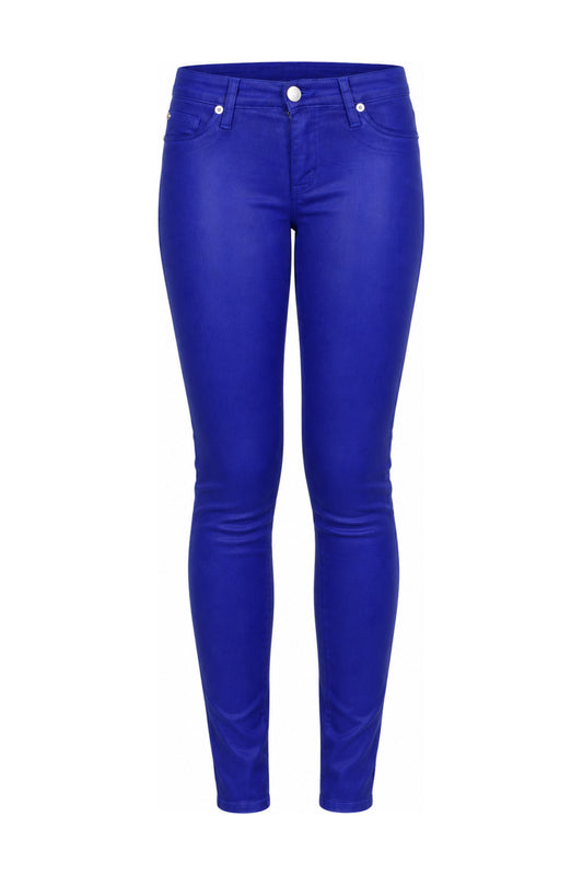 Hudson Krista Cobalt Blue Coated Super Skinny Jeans