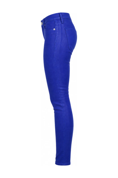 Hudson Krista Cobalt Blue Coated Super Skinny Jeans