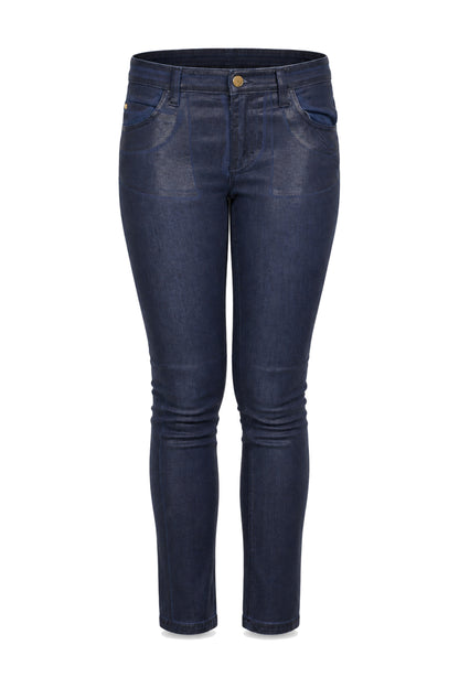 Louis Vuitton Indigo Coated Denim Skinny Jeans