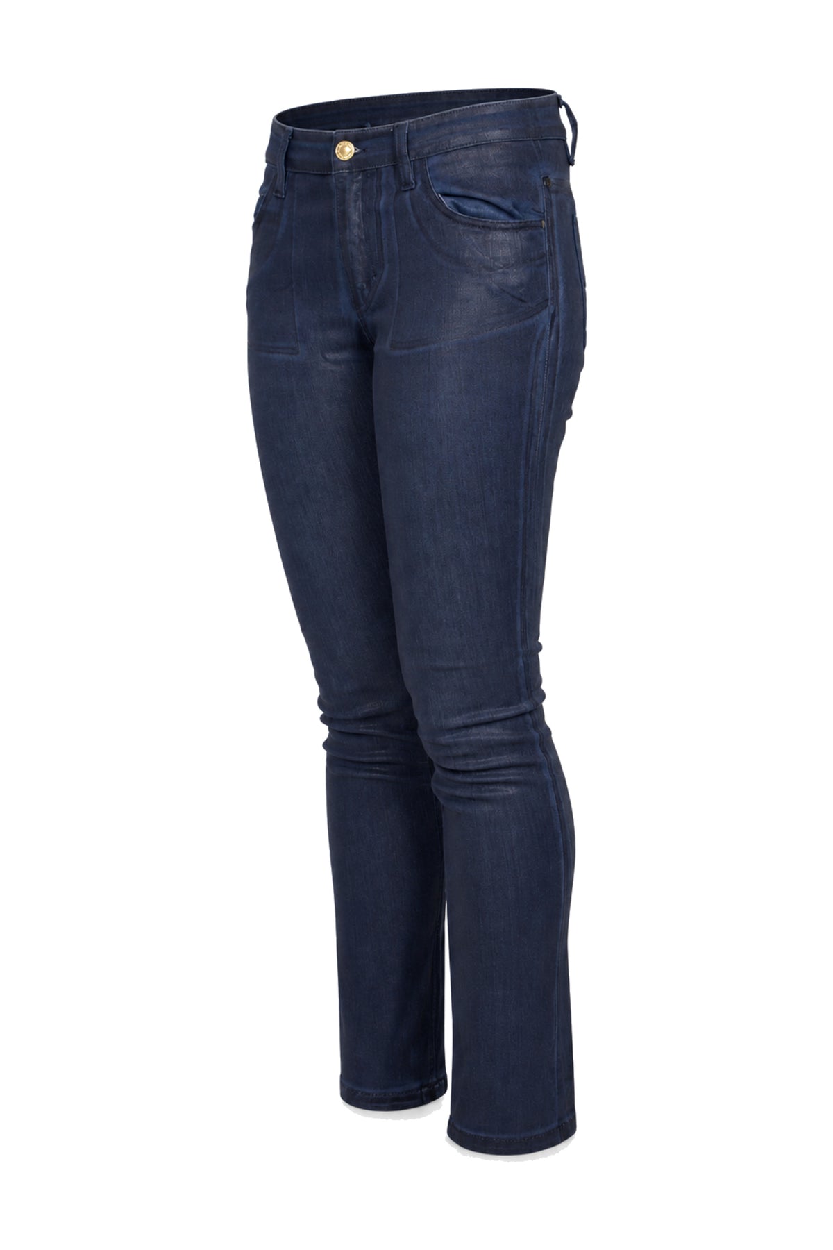 Louis Vuitton Indigo Coated Denim Skinny Jeans
