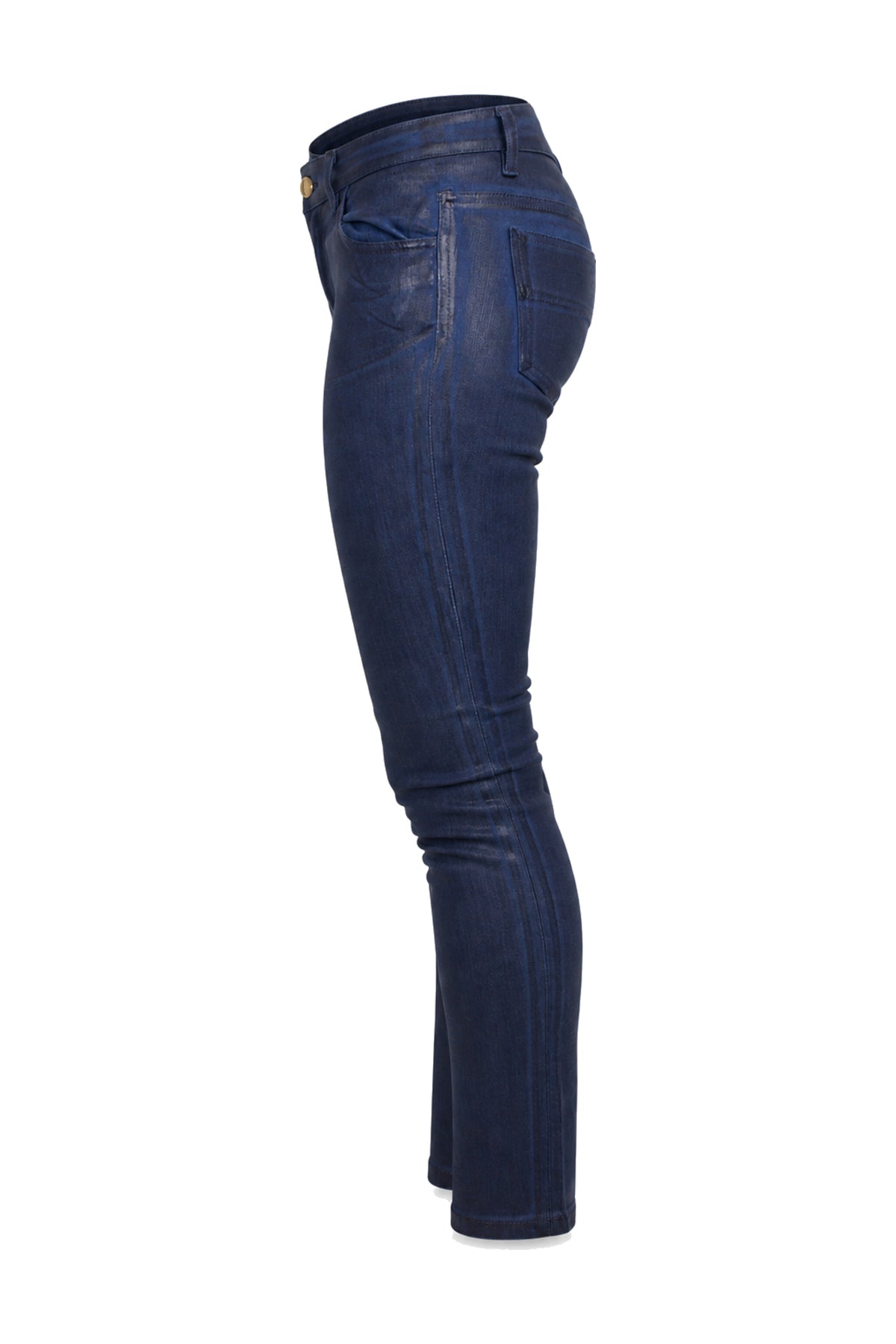 Louis Vuitton Indigo Coated Denim Skinny Jeans