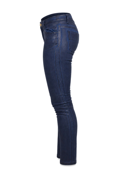 Louis Vuitton Indigo Coated Denim Skinny Jeans