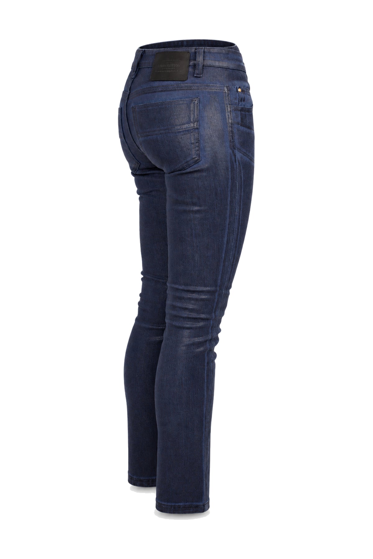 Louis Vuitton Indigo Coated Denim Skinny Jeans