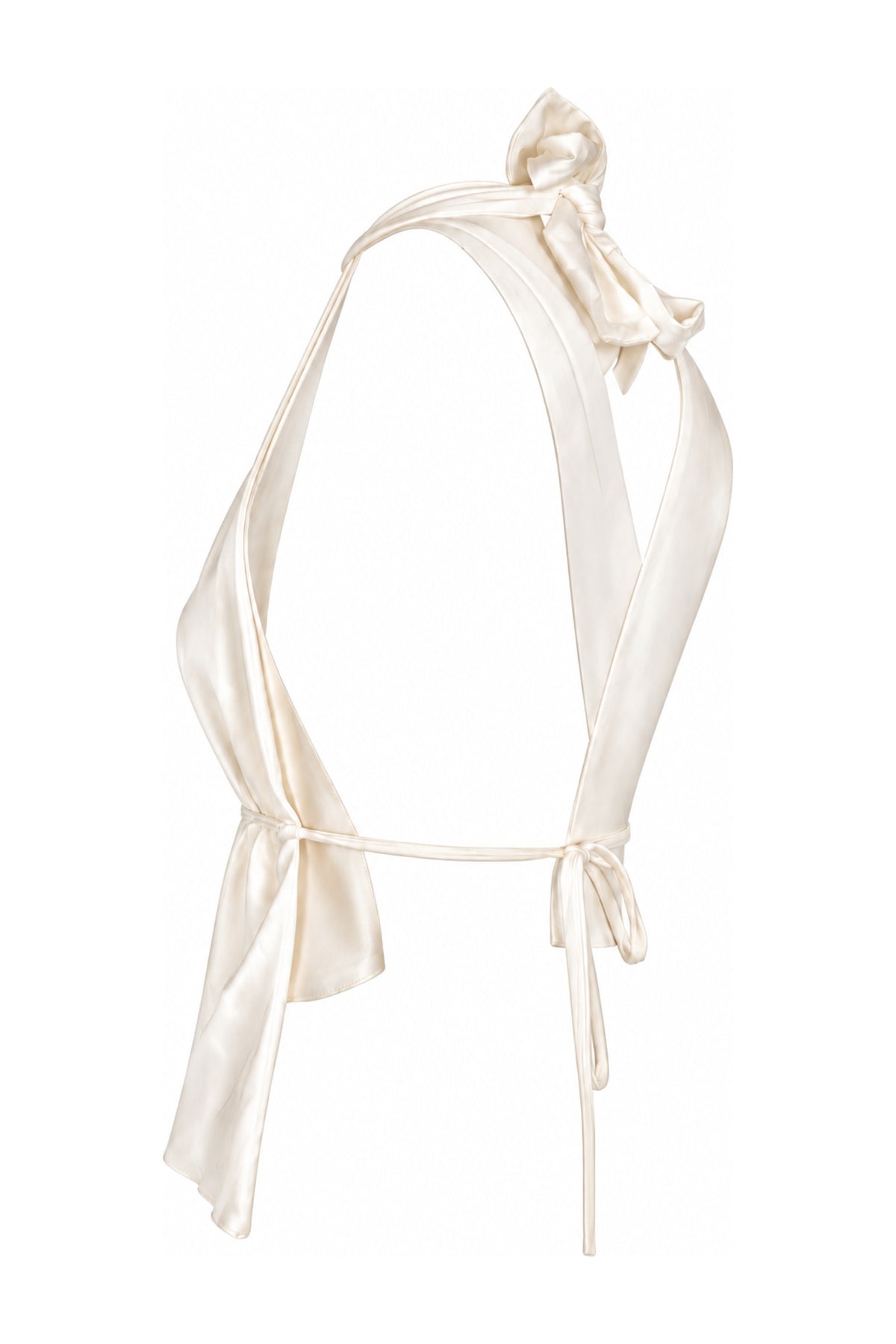 Love On Friday Ivory Halter Drawstring Waist Top