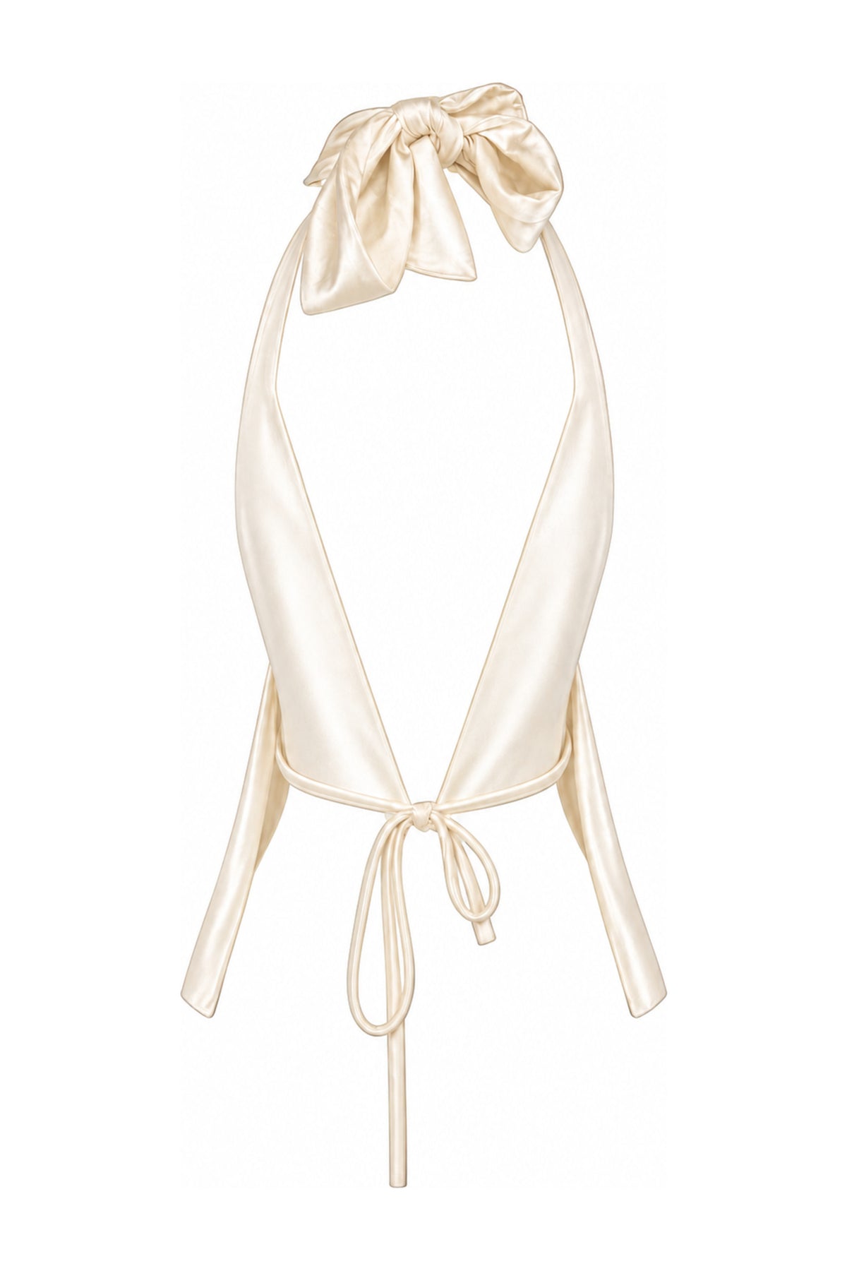 Love On Friday Ivory Halter Drawstring Waist Top