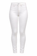 Paige Hoxton White Stretch Denim Skinny Ankle Jeans