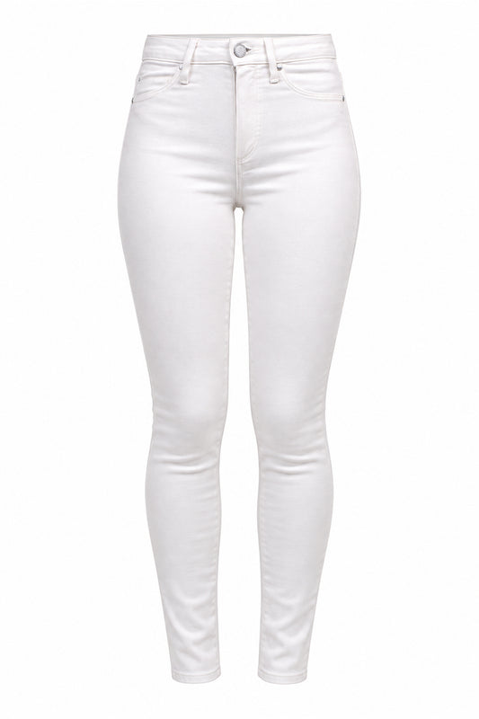 Paige Hoxton White Stretch Denim Skinny Ankle Jeans
