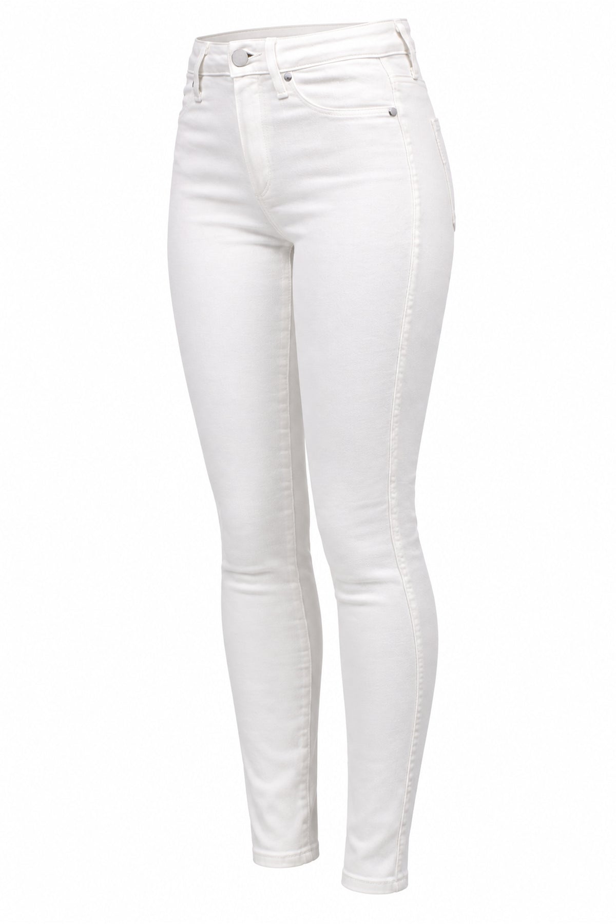 Paige Hoxton White Stretch Denim Skinny Ankle Jeans