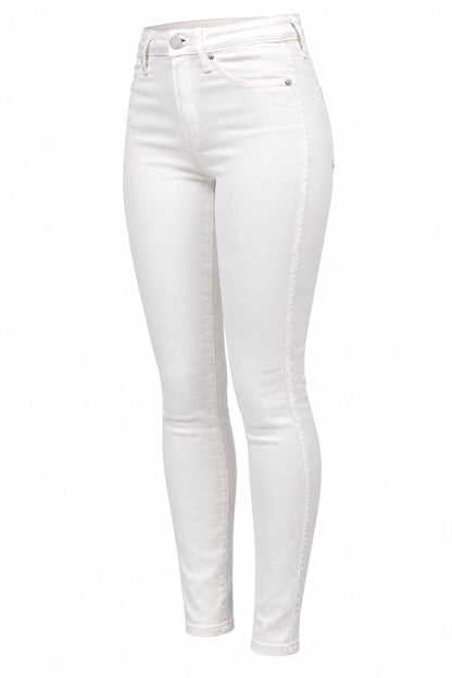 Paige Hoxton White Stretch Denim Skinny Ankle Jeans