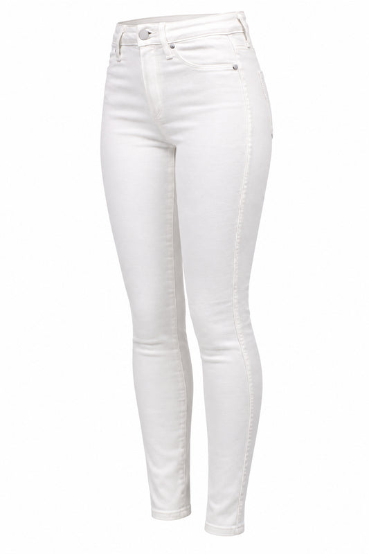 Paige Hoxton White Stretch Denim Skinny Ankle Jeans