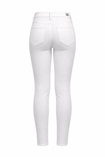 Paige Hoxton White Stretch Denim Skinny Ankle Jeans