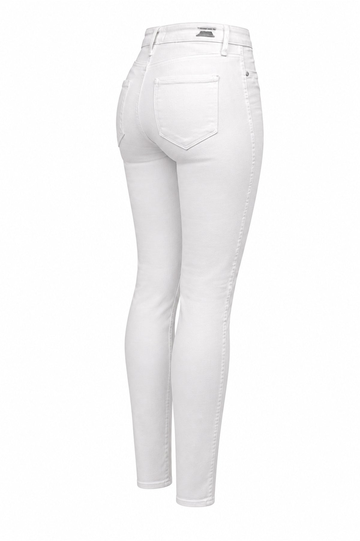 Paige Hoxton White Stretch Denim Skinny Ankle Jeans