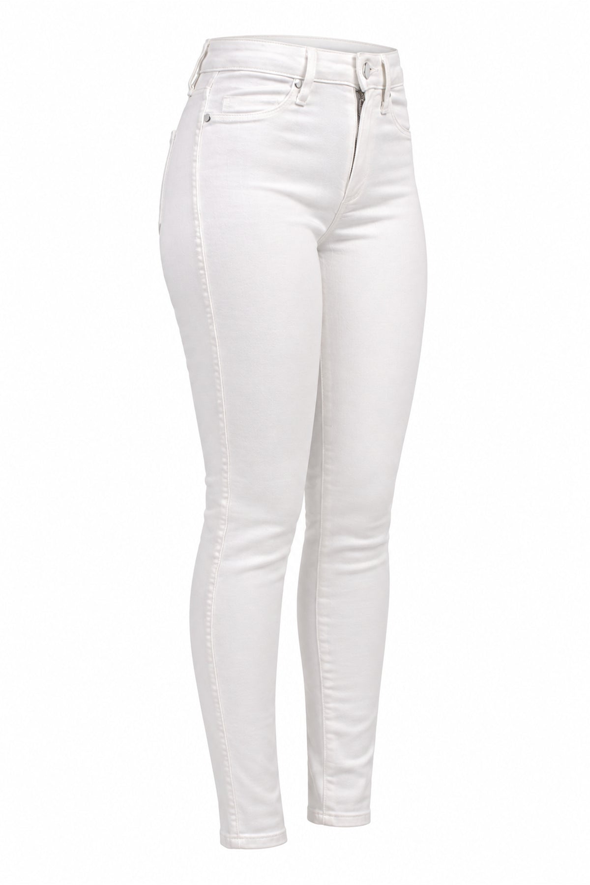 Paige Hoxton White Stretch Denim Skinny Ankle Jeans