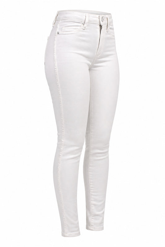 Paige Hoxton White Stretch Denim Skinny Ankle Jeans