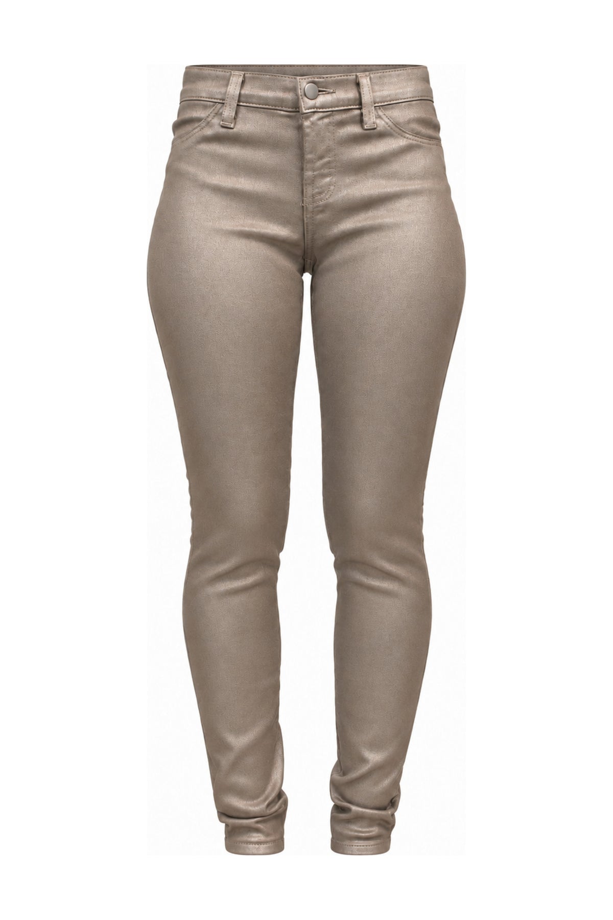 J Brand for Harrods Metallic Rose Gold Skinny Jeans