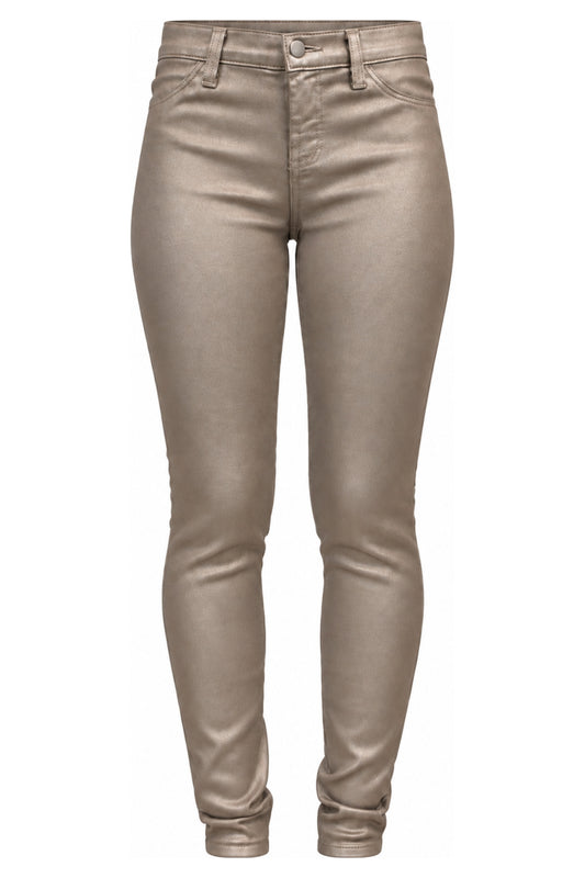J Brand for Harrods Metallic Rose Gold Skinny Jeans