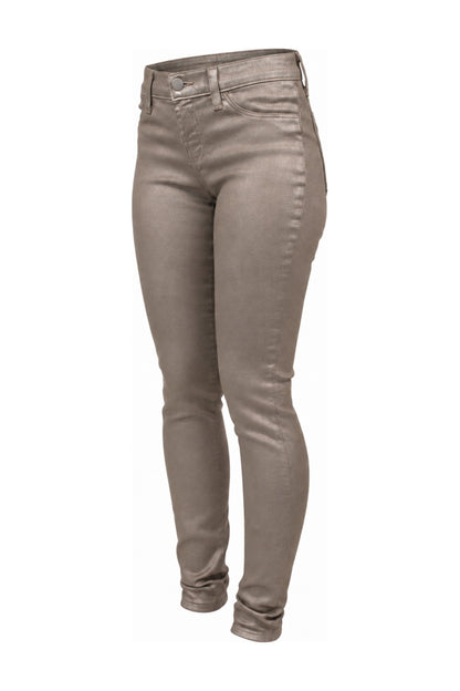 J Brand for Harrods Metallic Rose Gold Skinny Jeans