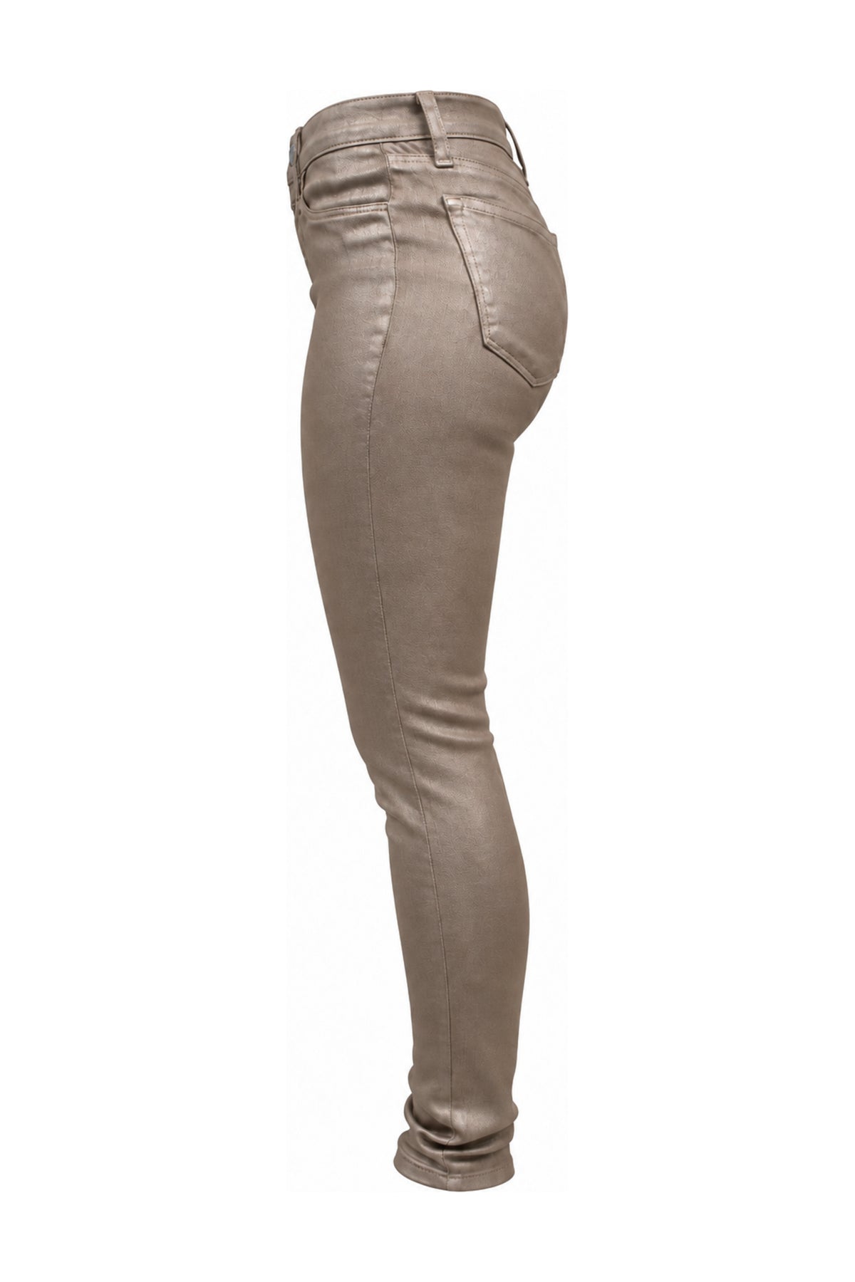 J Brand for Harrods Metallic Rose Gold Skinny Jeans