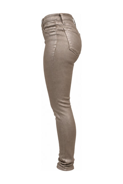 J Brand for Harrods Metallic Rose Gold Skinny Jeans