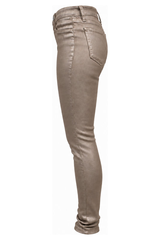 J Brand for Harrods Metallic Rose Gold Skinny Jeans