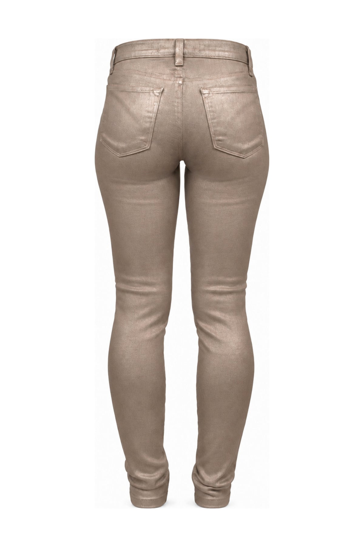 J Brand for Harrods Metallic Rose Gold Skinny Jeans
