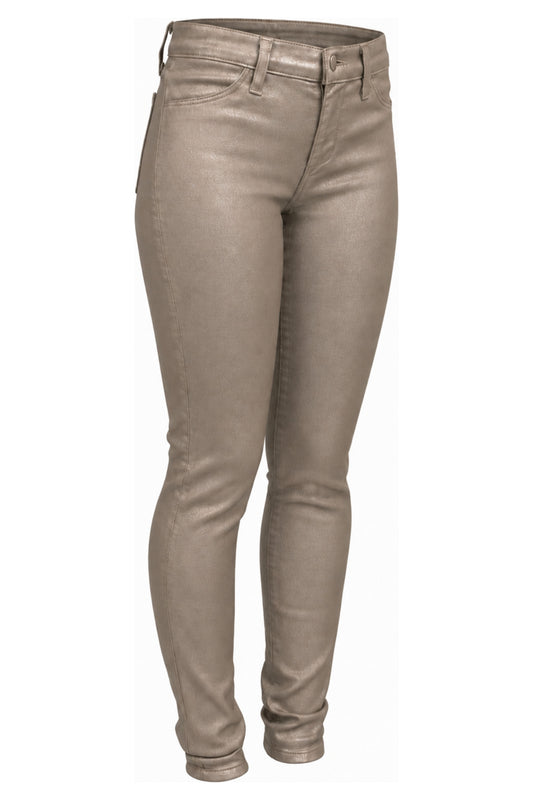 J Brand for Harrods Metallic Rose Gold Skinny Jeans