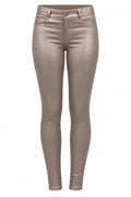 Stella McCartney Rose Gold Metallic Coated Skinny Jeans