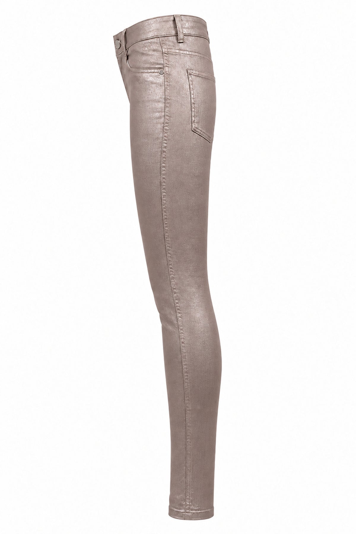 Stella McCartney Rose Gold Metallic Coated Skinny Jeans