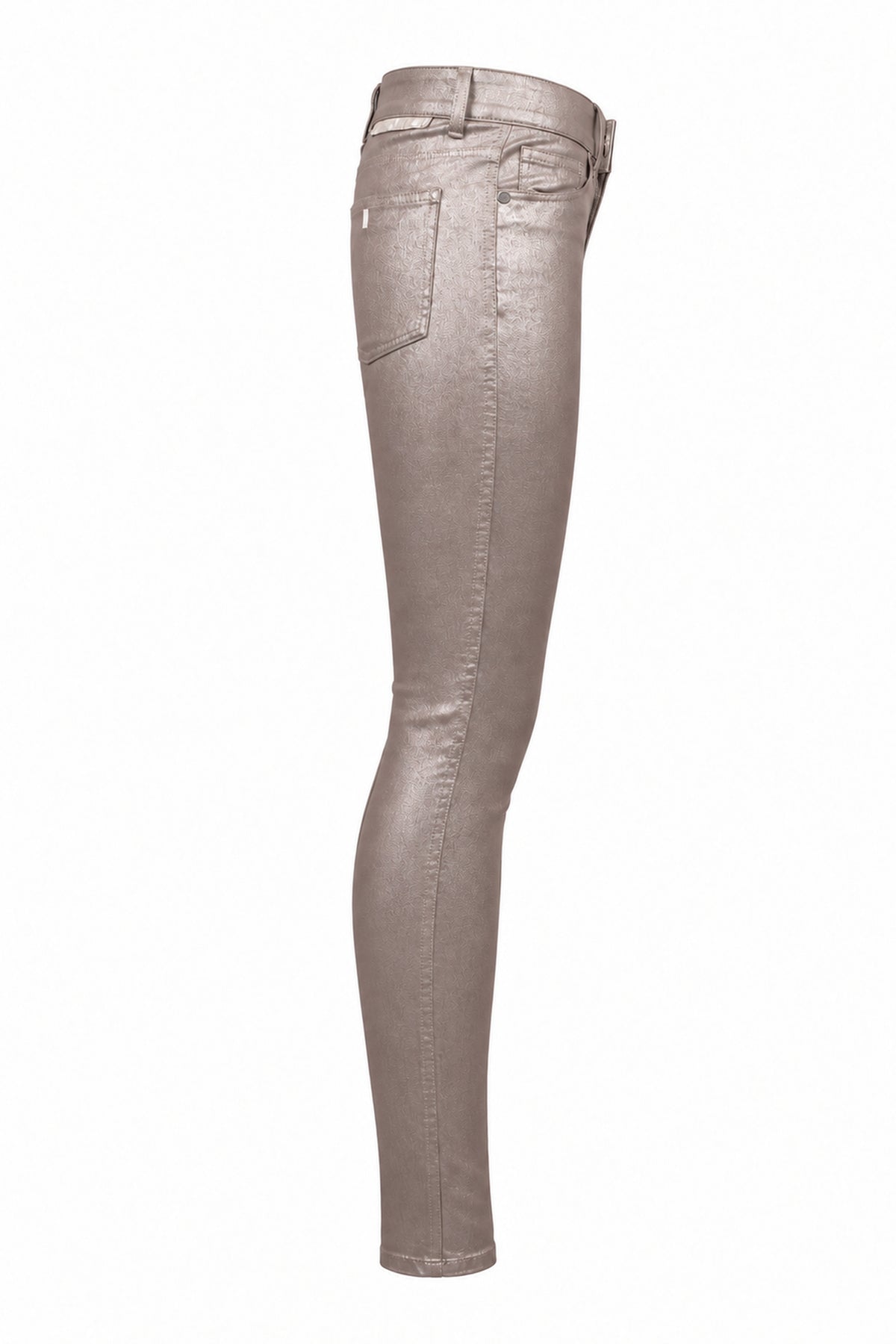 Stella McCartney Rose Gold Metallic Coated Skinny Jeans