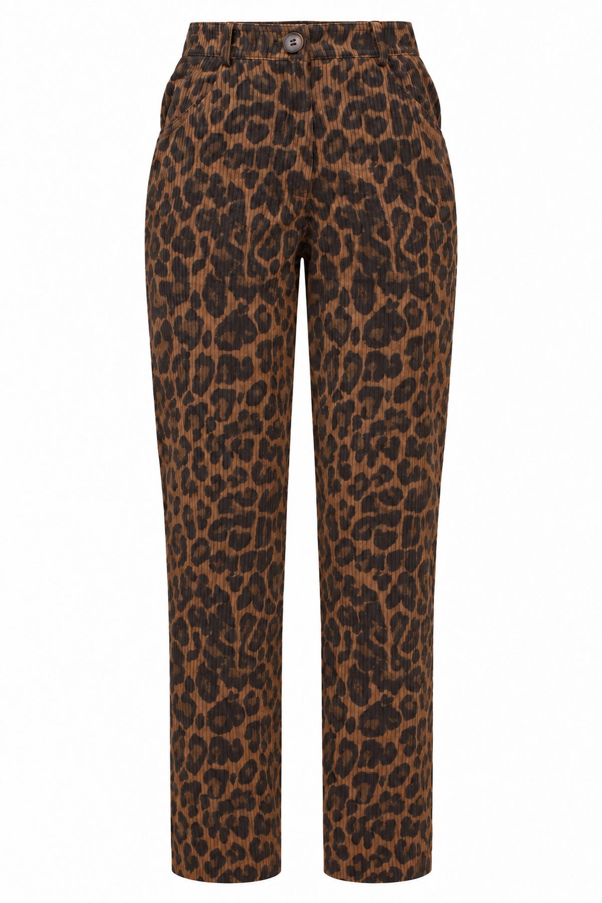 Vakkorama Leopard Print Corduroy Trousers